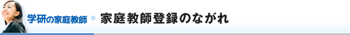 家庭教師登録のながれ