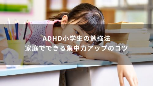 ADHD小学生の勉強法｜家庭でできる集中力アップのコツ