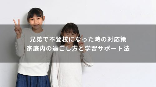 兄弟で不登校になった時の対応策｜家庭内の過ごし方と学習サポート法